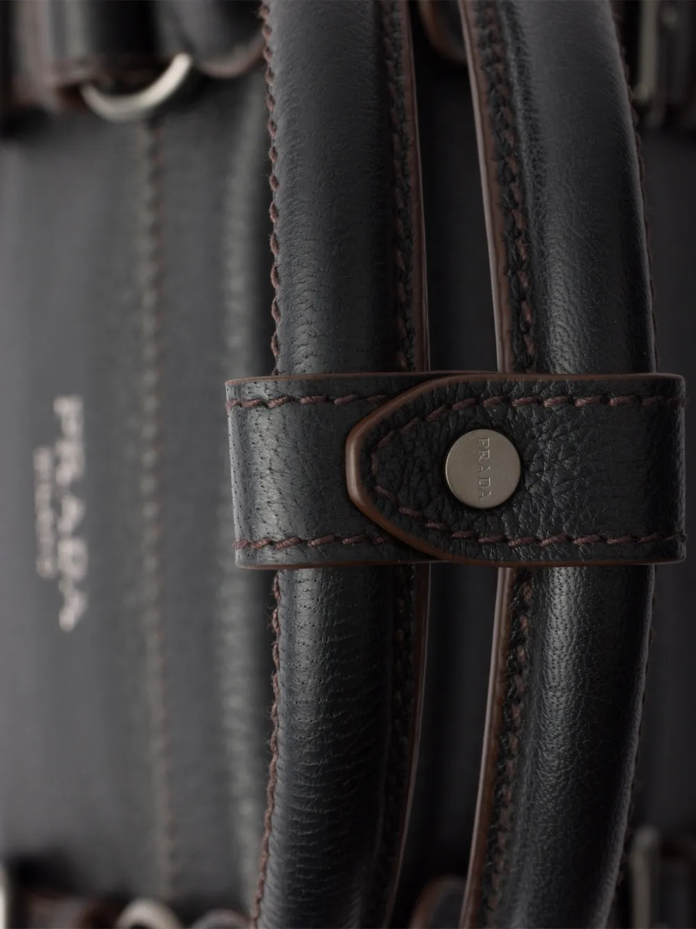 Prada Leren shopper Zwart