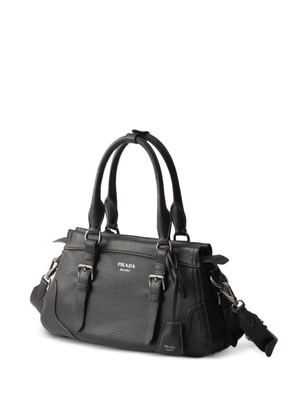 Prada Leren shopper Zwart