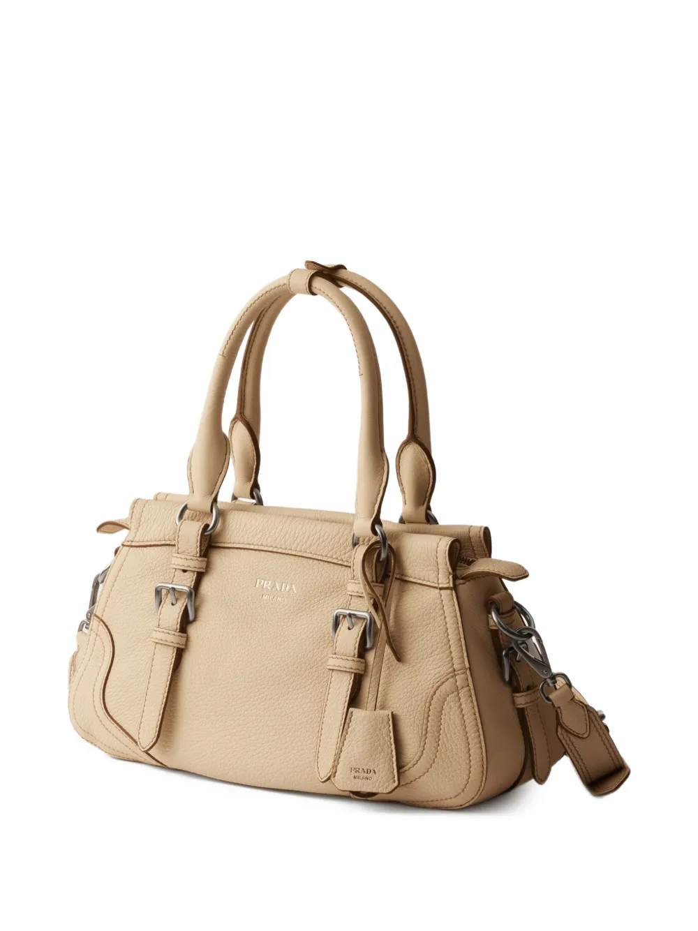 Prada Leren shopper Beige