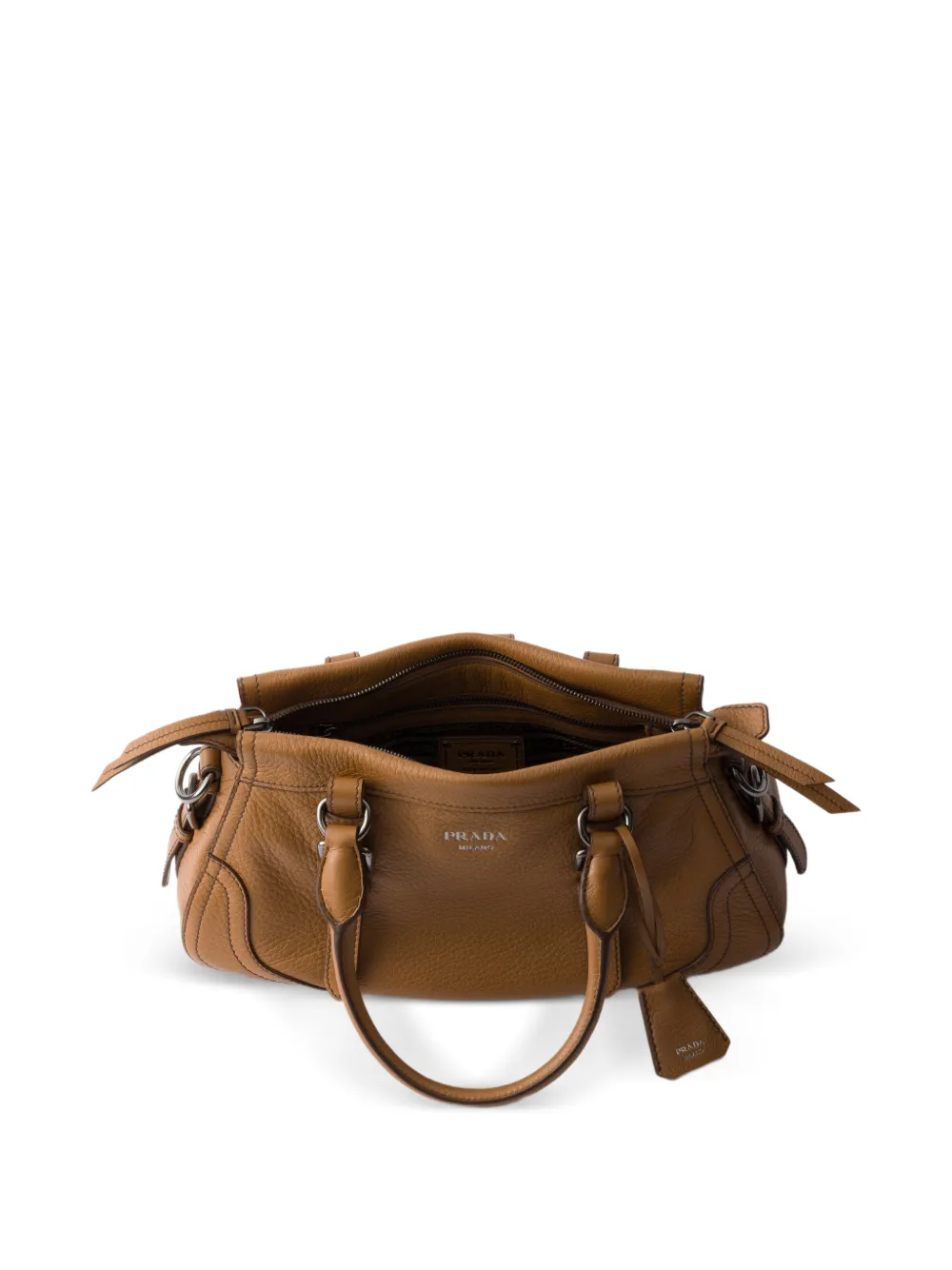 Prada Leren shopper Bruin