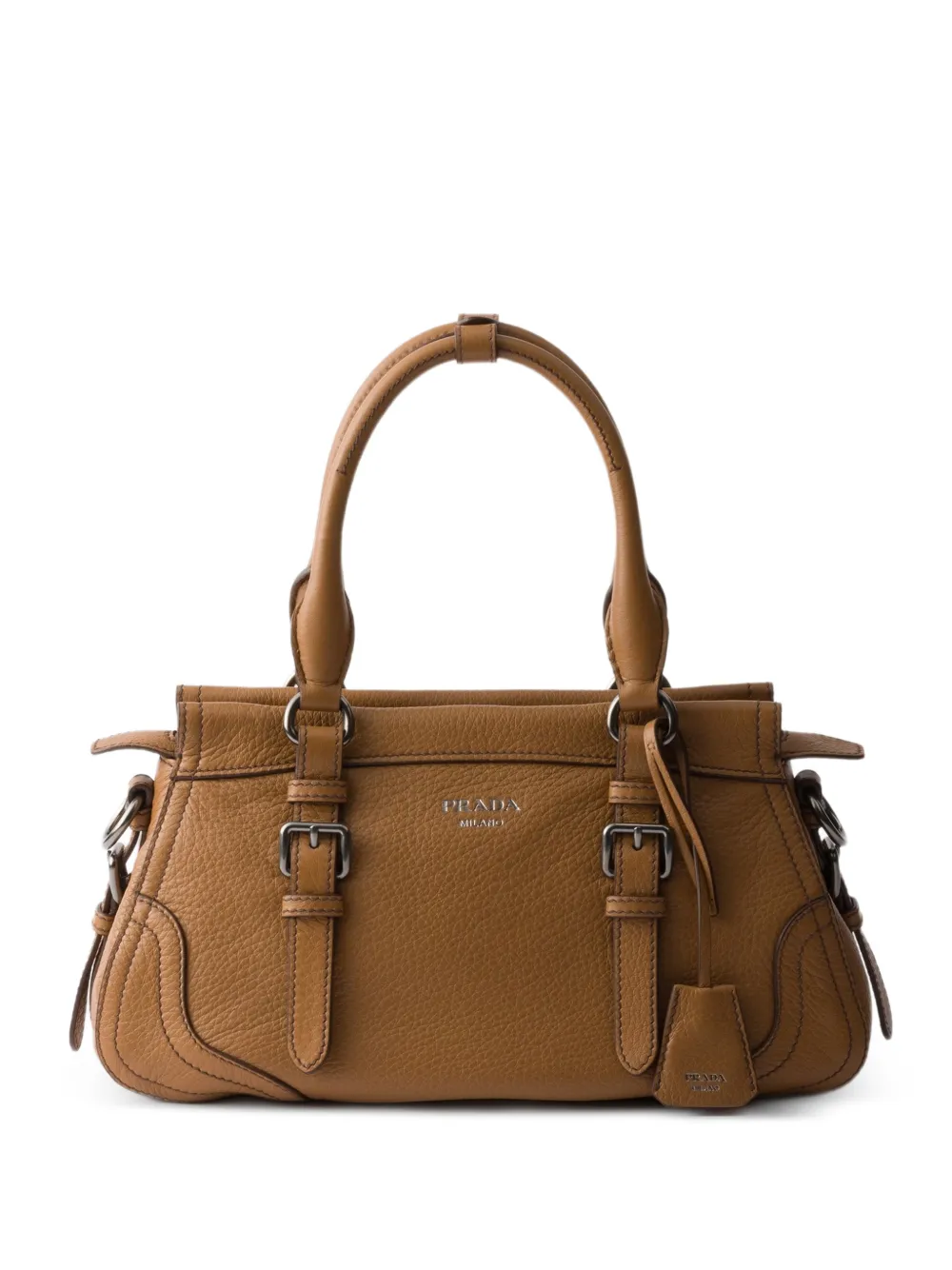 Prada large leather tote bag - Marrone