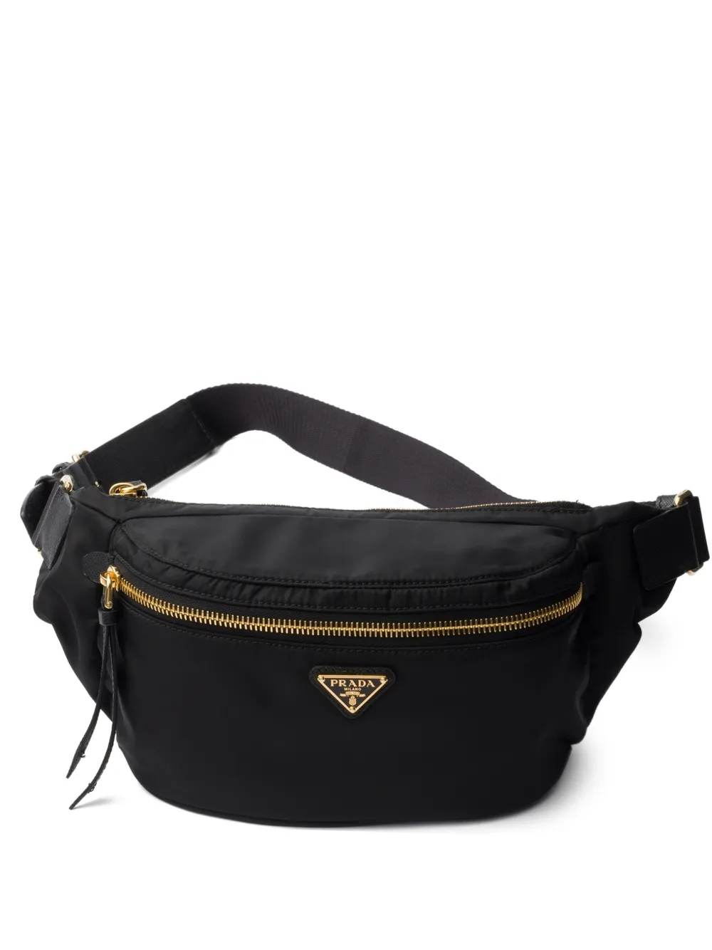 Prada Re-Nylon and Saffiano leather belt bag - Nero