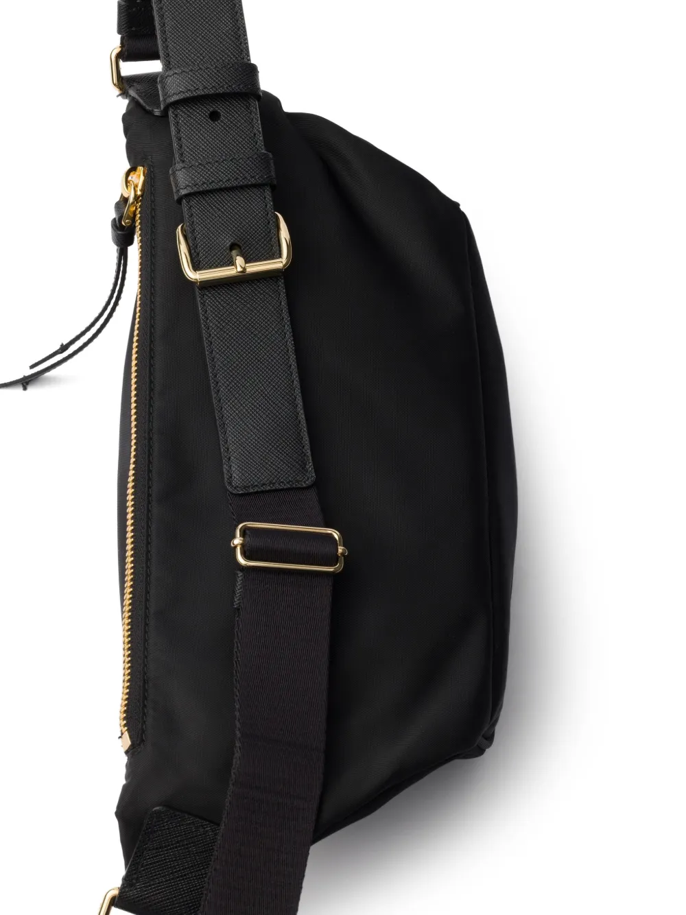  Prada Re-nylon And Saffiano Leather Belt Bag - Black 
