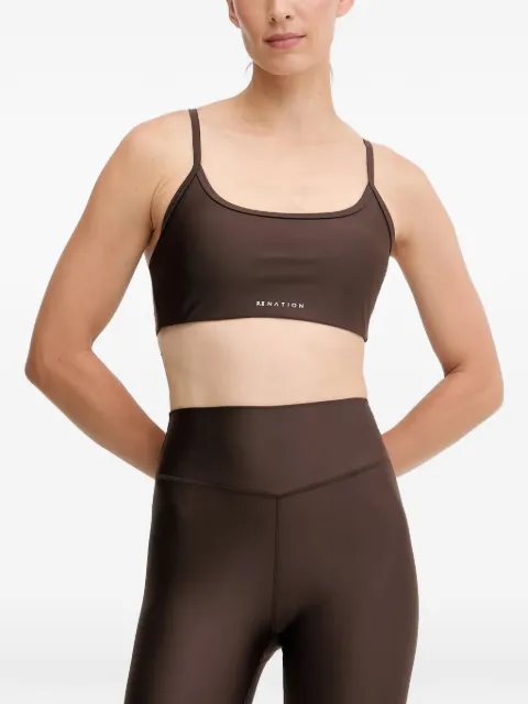 P.E Nation Fairmont logo-print racerback sports bra