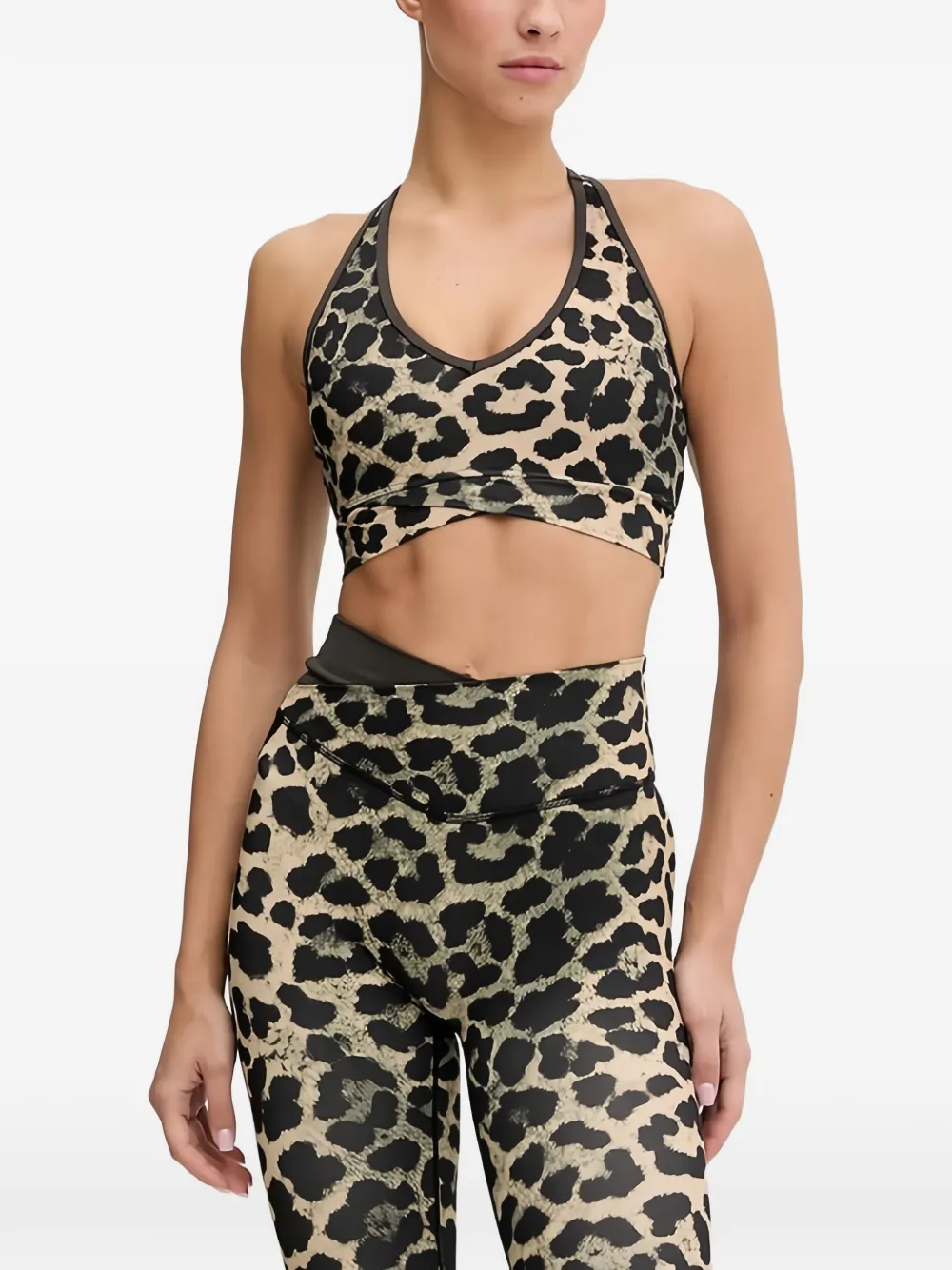 P.E Nation animal print racerback bra - Toni neutri