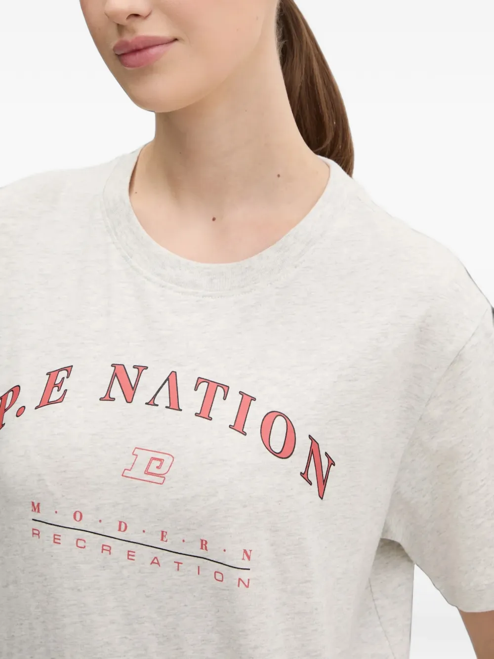 P.E Nation T-shirt met logoprint met ronde hals Grijs