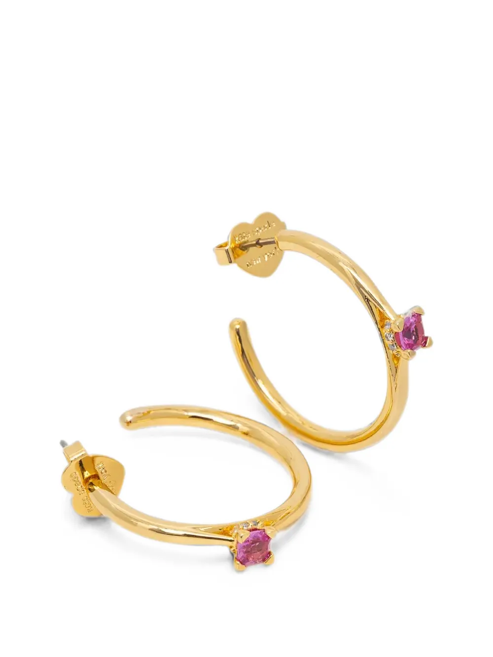 Kate Spade crystal-embellished hoop earrings - Gold