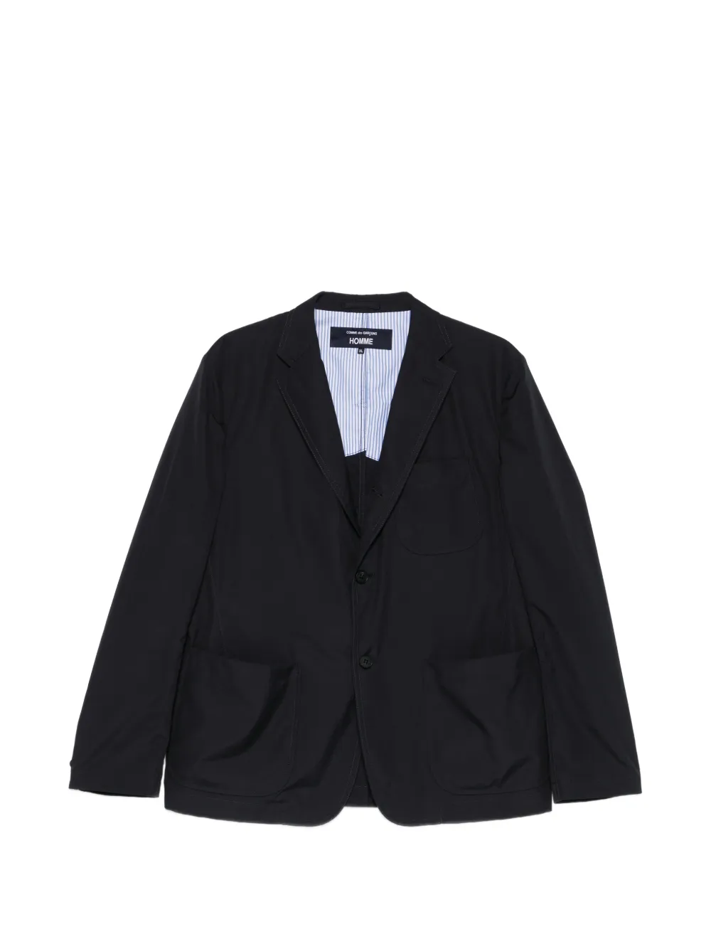 Comme des Garçons Homme button pocket cotton blazer - Blu