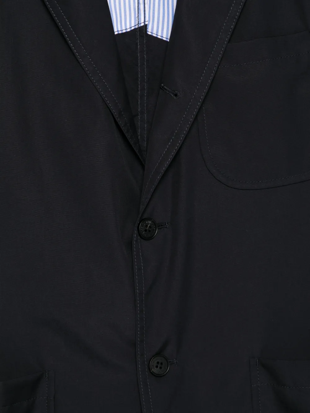 Comme des Garçons Homme Katoenen blazer met knoopzak Blauw
