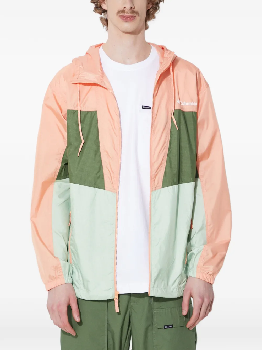 Columbia colour-block hooded jacket - Arancione