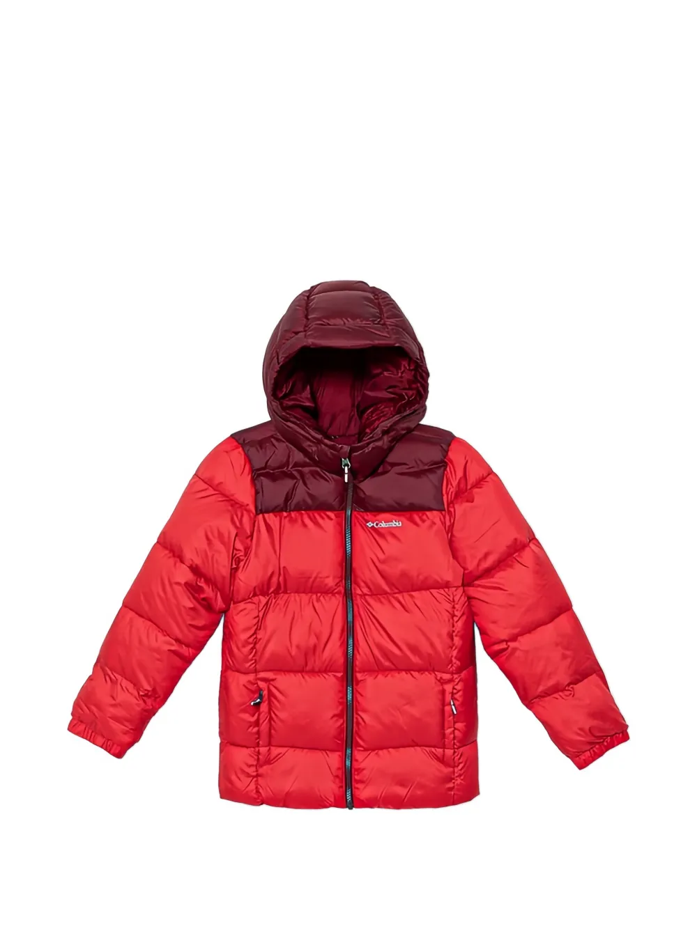 Columbia logo-print padded jacket - Rosso
