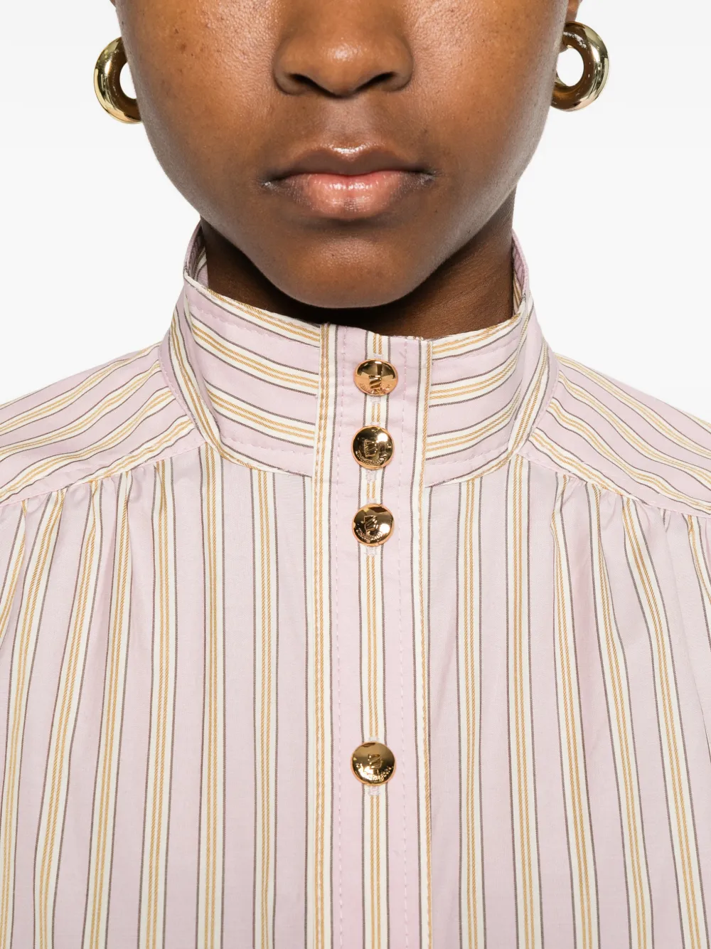 ZIMMERMANN Gestreepte blouse met knopen Roze
