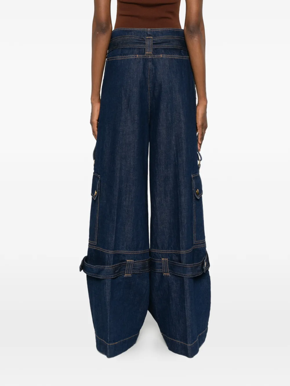 ZIMMERMANN Jeans met klepzakken en ceintuur Blauw