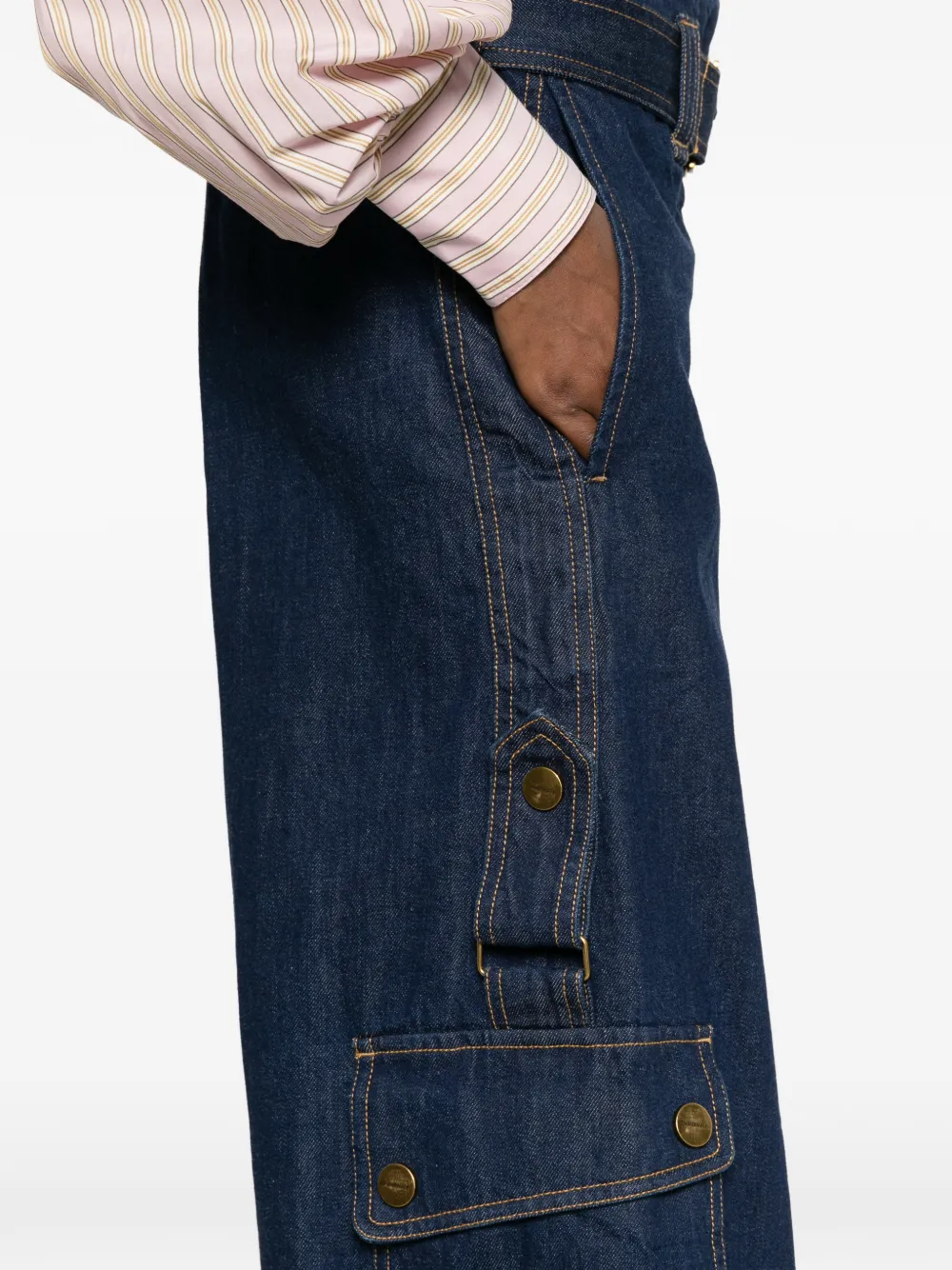ZIMMERMANN Jeans met klepzakken en ceintuur Blauw