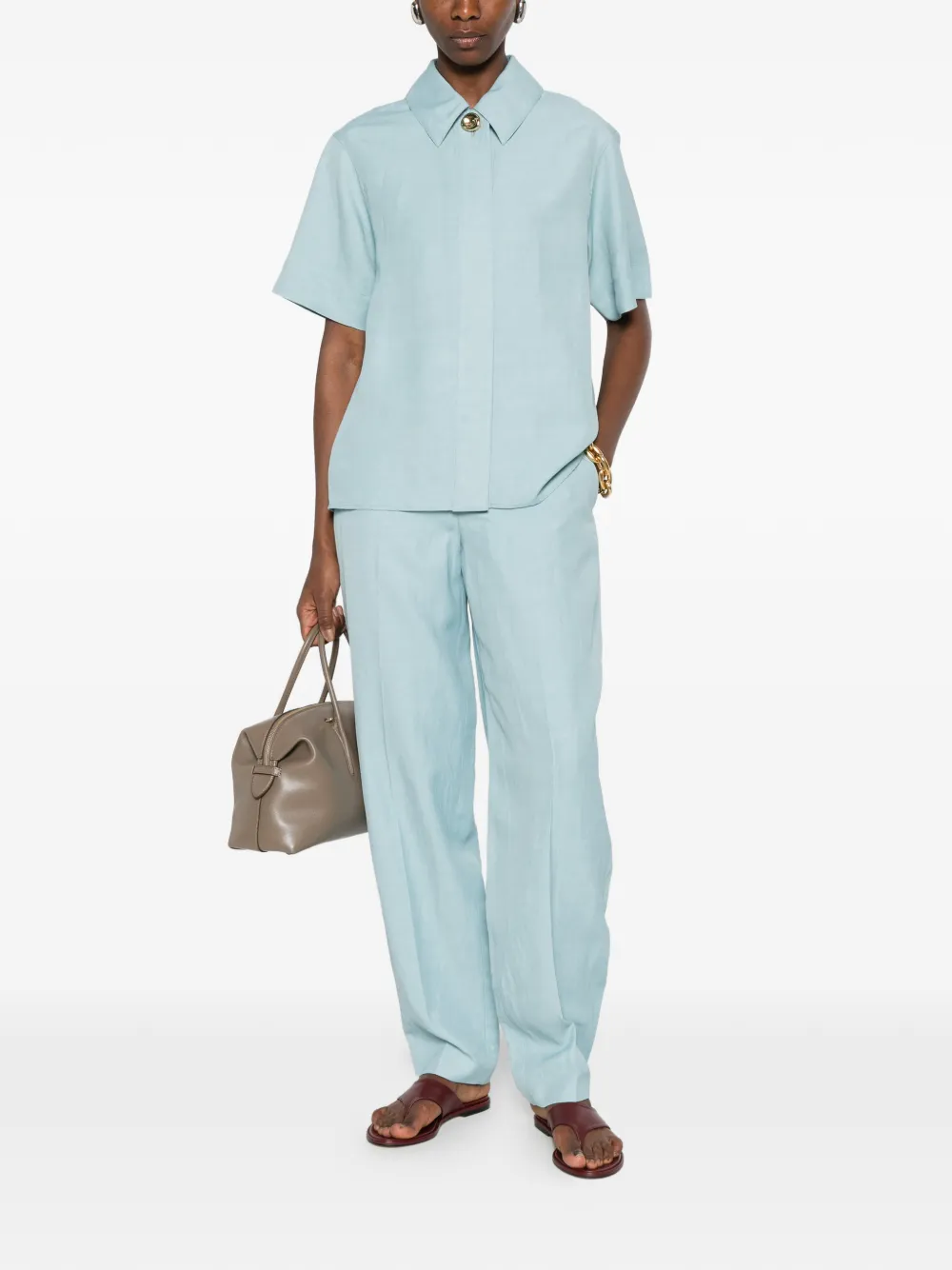 JOSEPH Shirt met knoopdetail Blauw