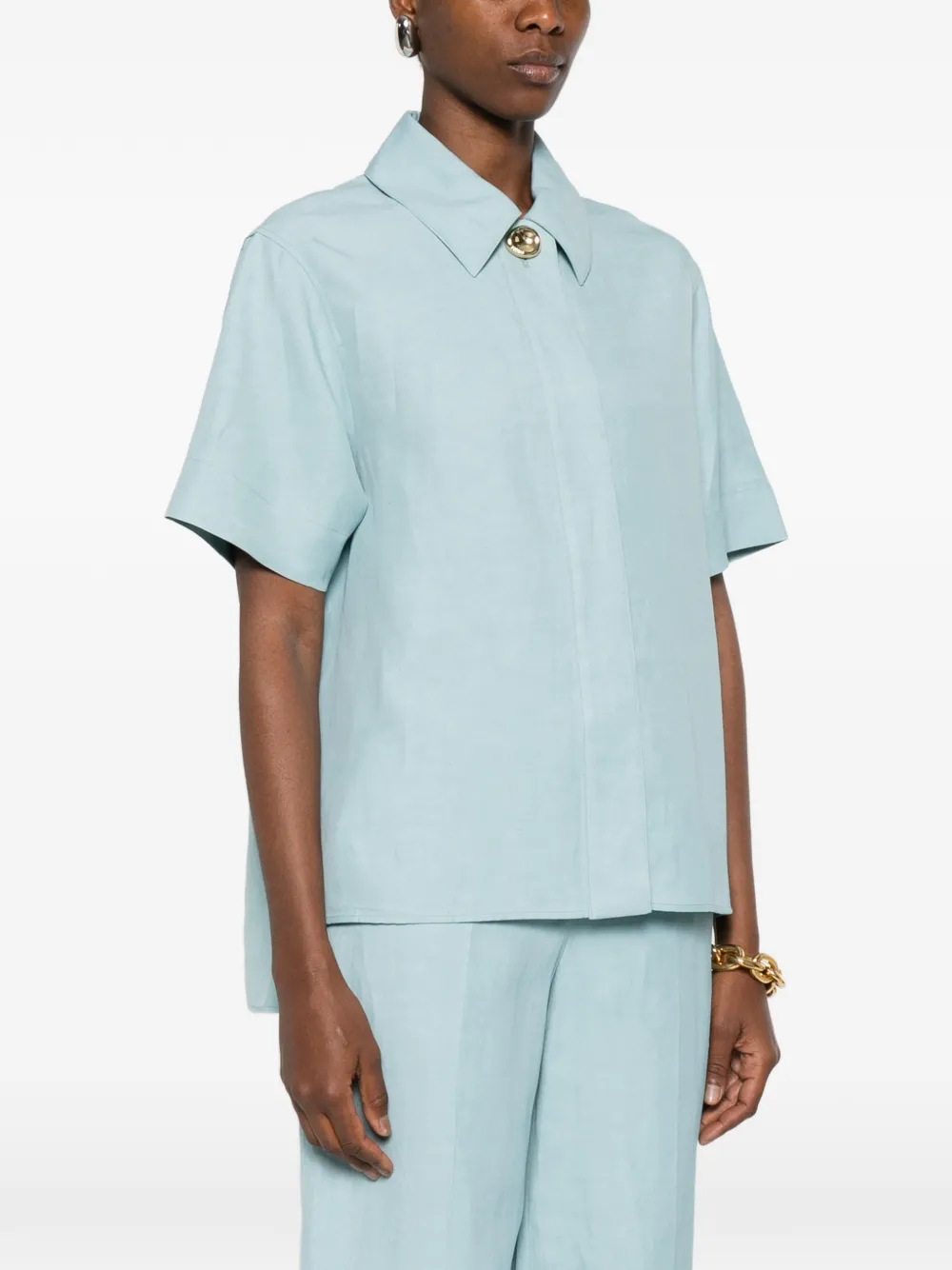 JOSEPH Shirt met knoopdetail Blauw