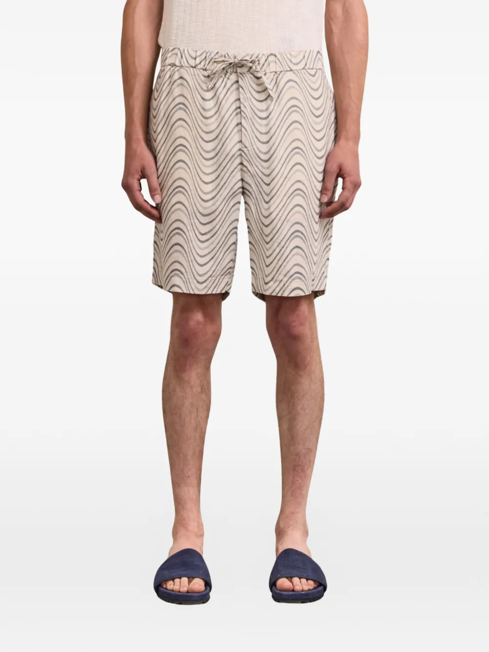 Frescobol Carioca Felipe wavy-print shorts - Neutrals