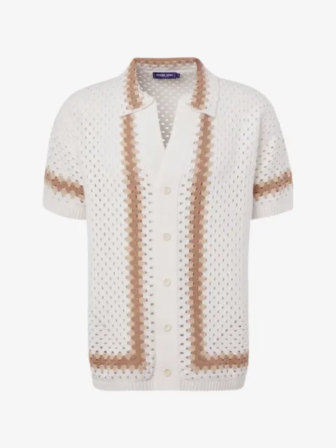 Frescobol Carioca Pinto crochet-knit cardigan