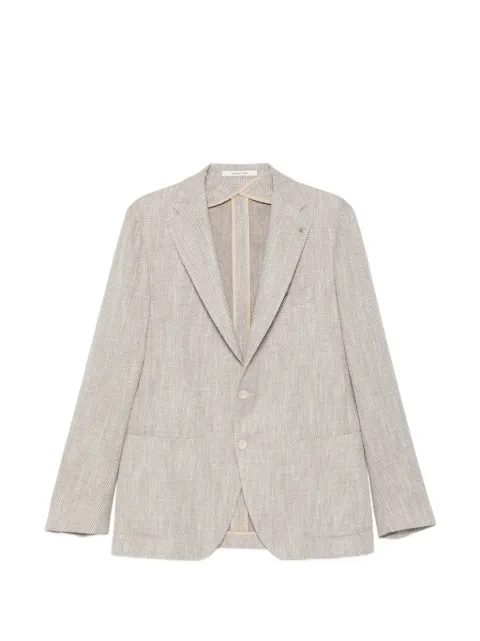Tagliatore herringbone notch-lapel jacket