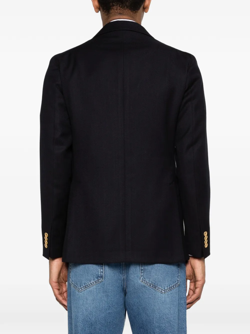 Tagliatore Blazer met dubbele rij knopen en zak Blauw