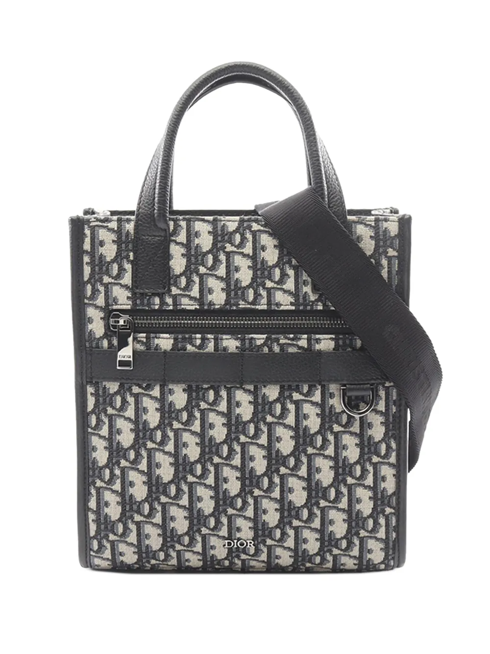 Christian Dior Pre-Owned 2010-2026 Mini Oblique Canvas Safari North-South Tote satchel - Marrone