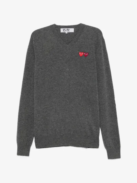 Comme Des Garçons Play heart-patch V-neck sweater