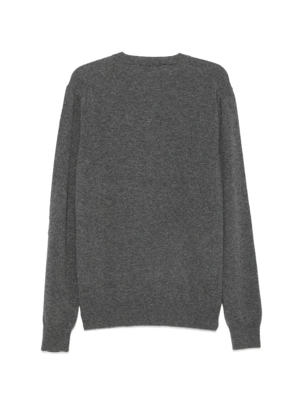 Comme Des Garçons Play Trui met hartpatch en V-hals Grijs