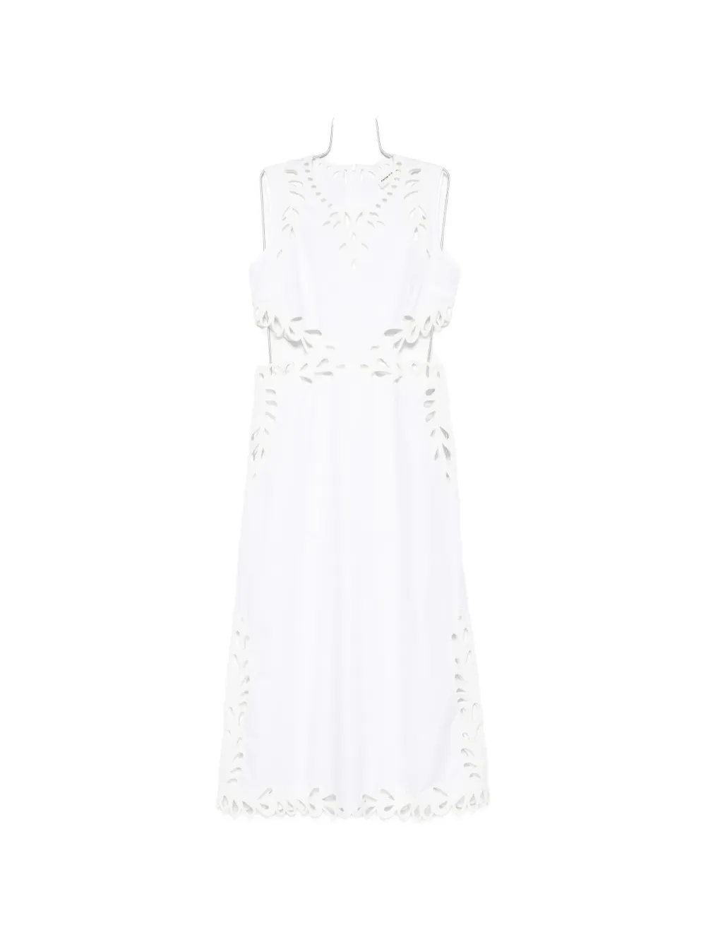 Antik Batik Deva Cut-out Midi Dress In White