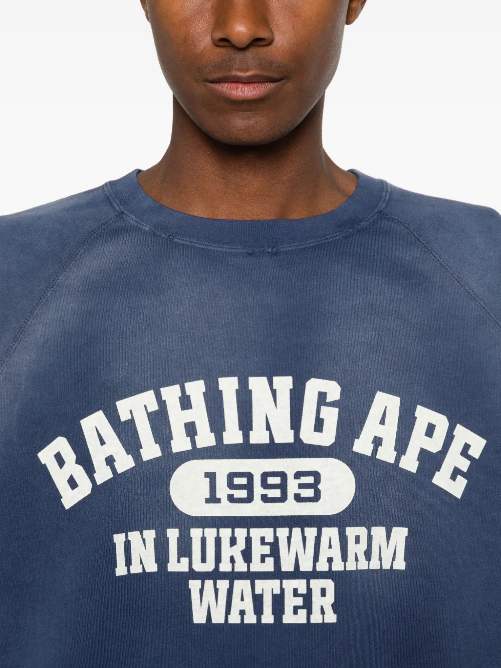 A BATHING APE Sweater met vervaagd effect Blauw