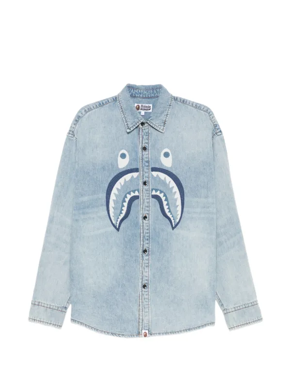 ジャケット・アウター Ape SHARK PATTERN DENIM SHIRT 34726882_67179625_600.jpg