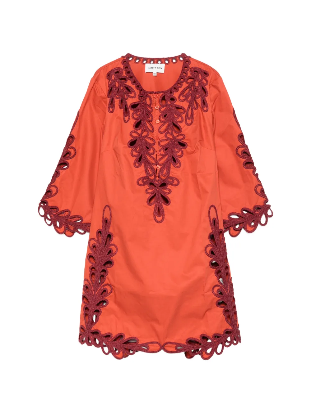 Antik Batik Deva cut-out mini dress - Arancione