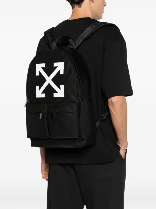 Off-White Arrow-print Backpack | Black | FARFETCH