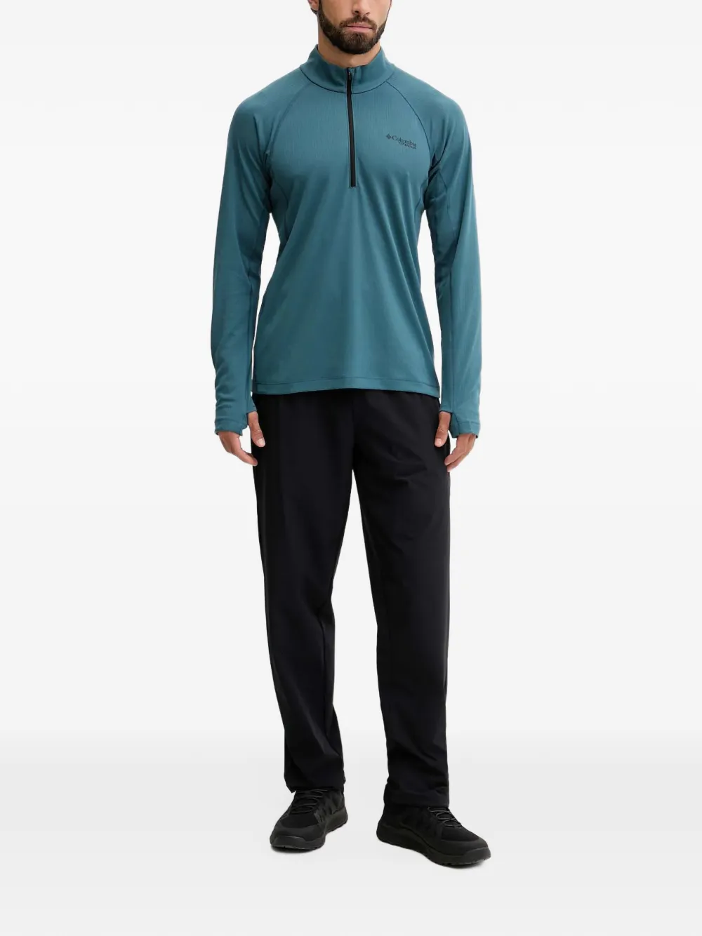 Columbia DriVenture™ T-shirt met kwartrits en lange mouwen Blauw