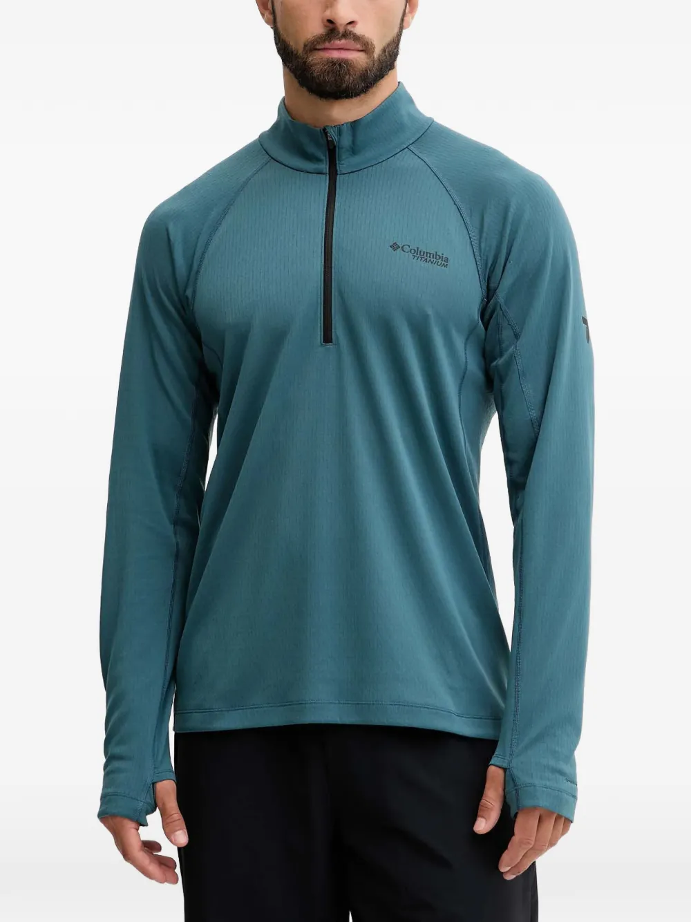 Columbia DriVenture™ quarter-zip longsleeve T-shirt - Blau