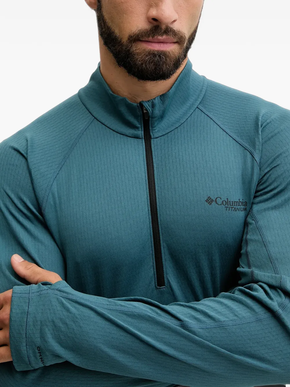 Columbia DriVenture™ T-shirt met kwartrits en lange mouwen Blauw