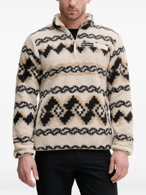 Columbia geometric patterned zip sweater
