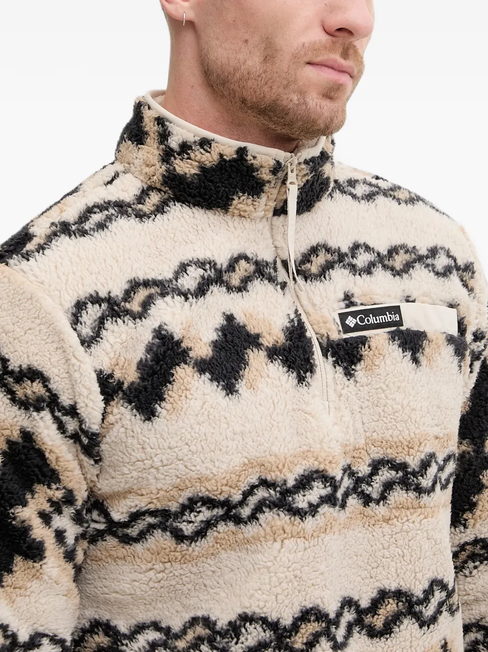 Columbia Rugged Ridge™ geometric patterned zip sweater Beige