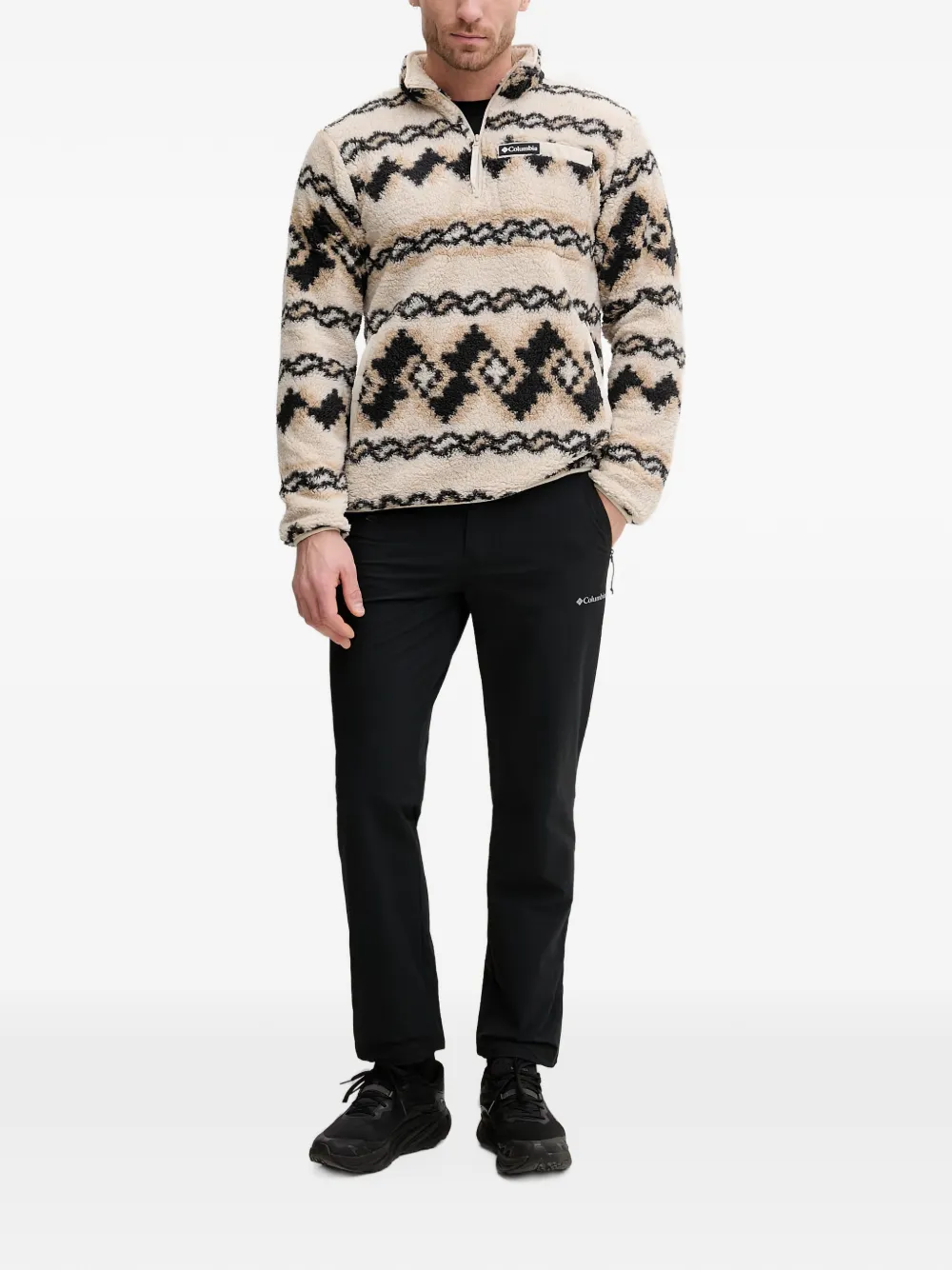 Columbia Rugged Ridge™ geometric patterned zip sweater Beige