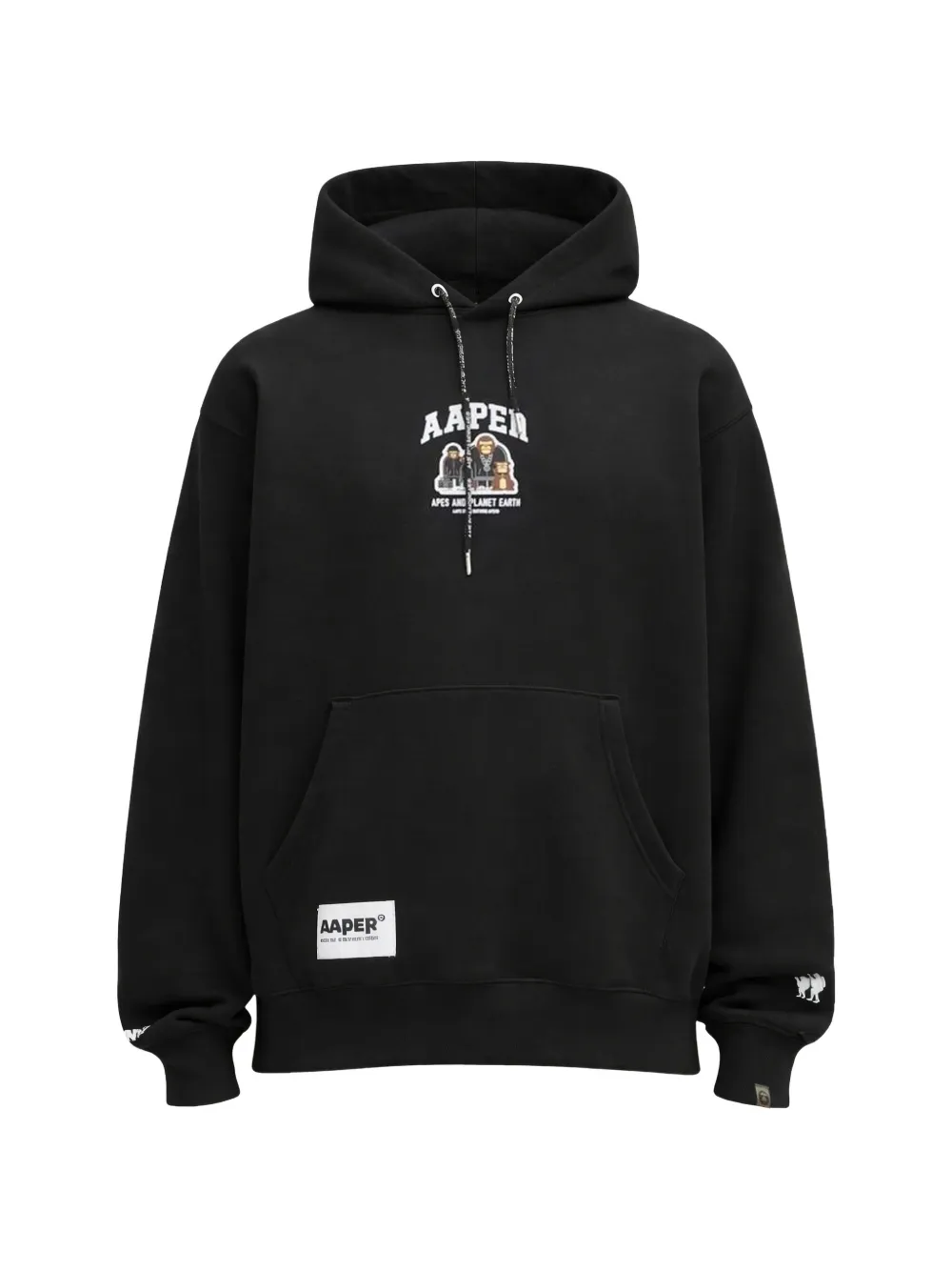 AAPE BY *A BATHING APE® aaper drawstring hoodie - Nero
