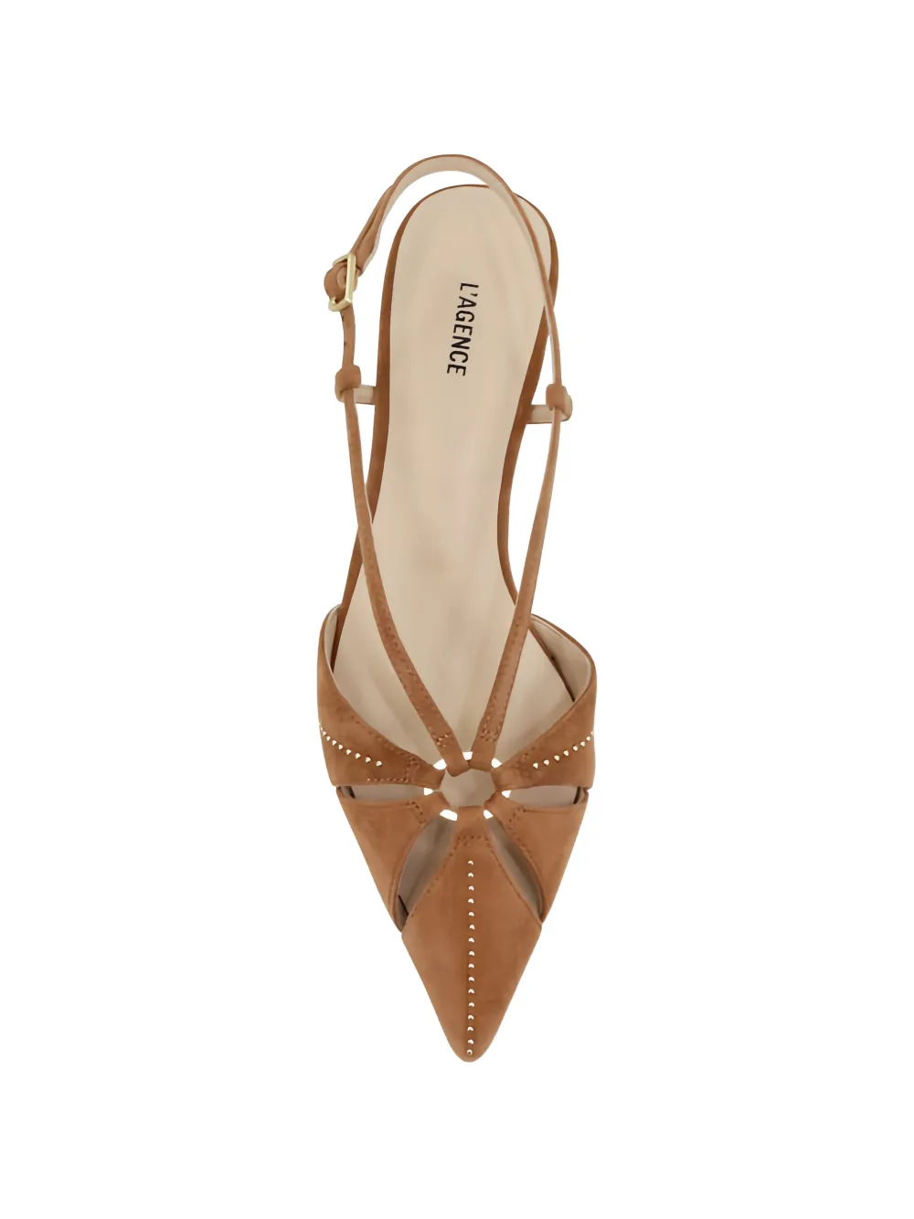 L'Agence Adavi pumps met hak Bruin