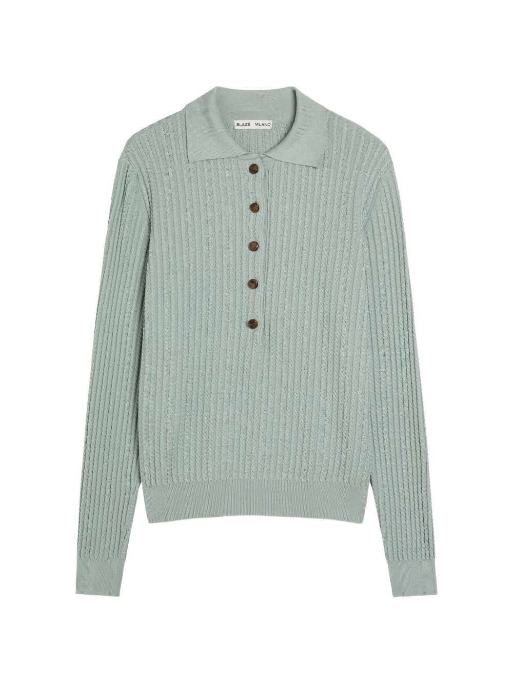 Blazé Milano Alegria button knitted top - Verde