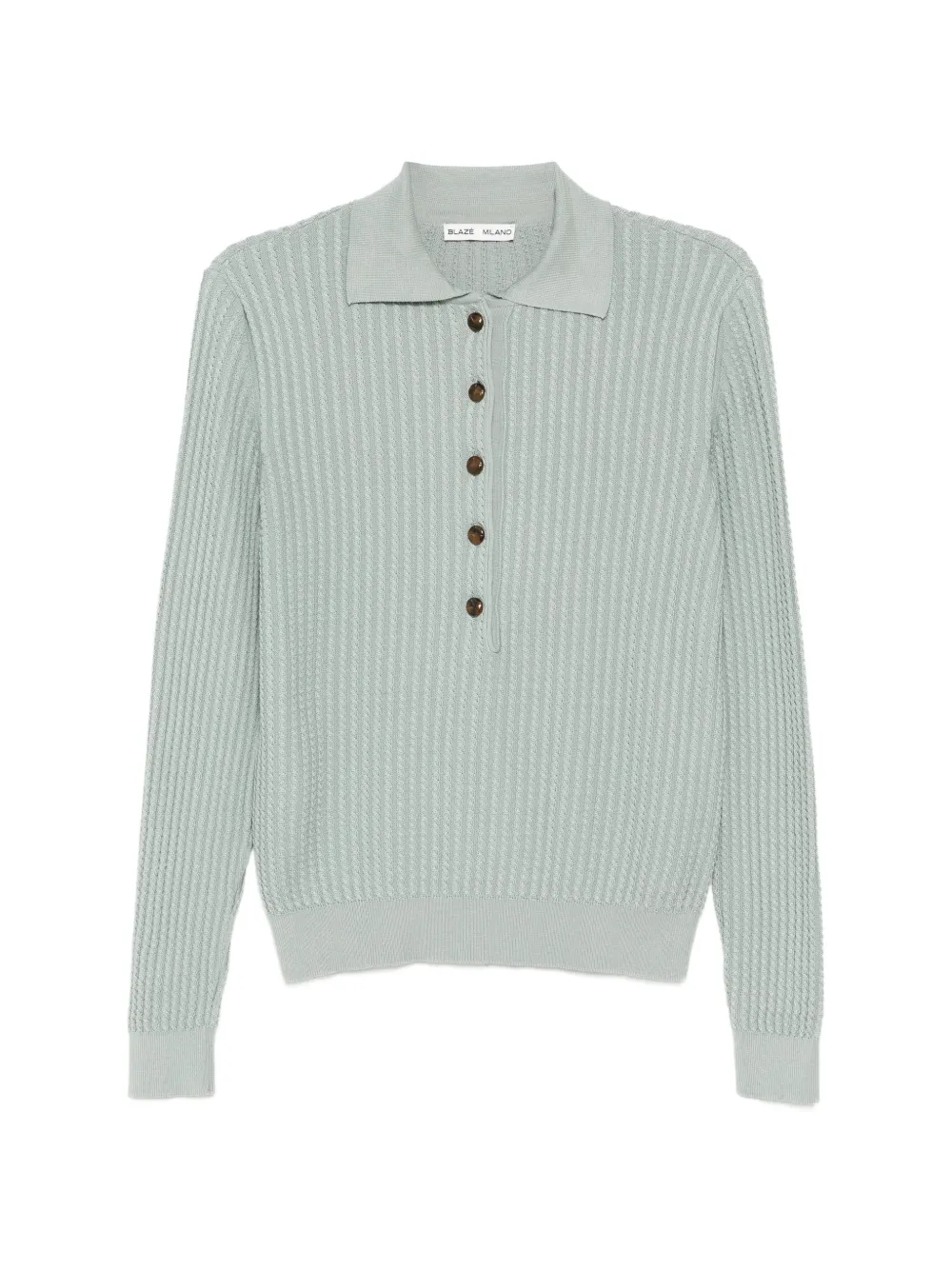 Blazé Milano Alegria button knitted top - Verde