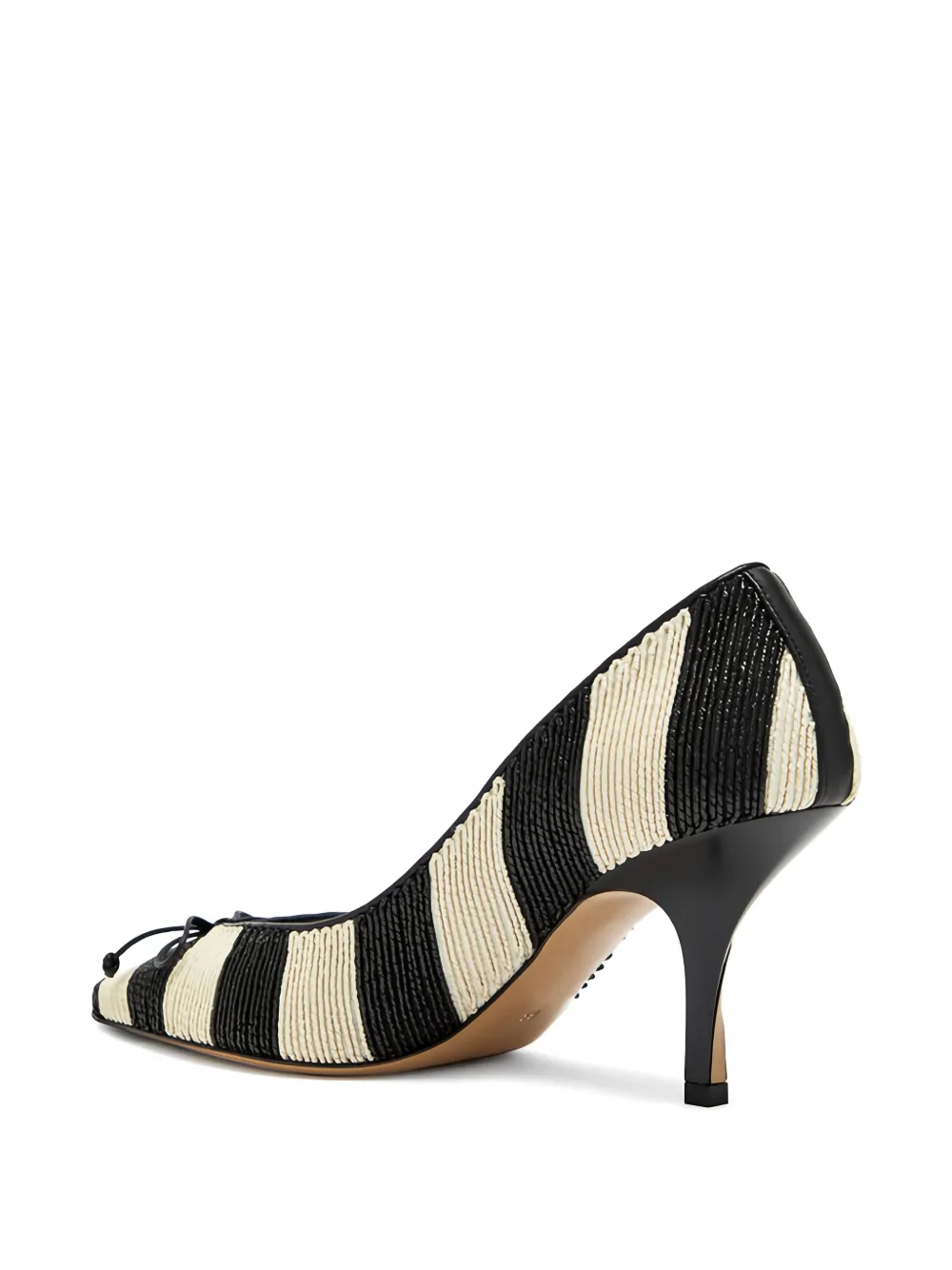 Jacquemus striped bow pumps Zwart