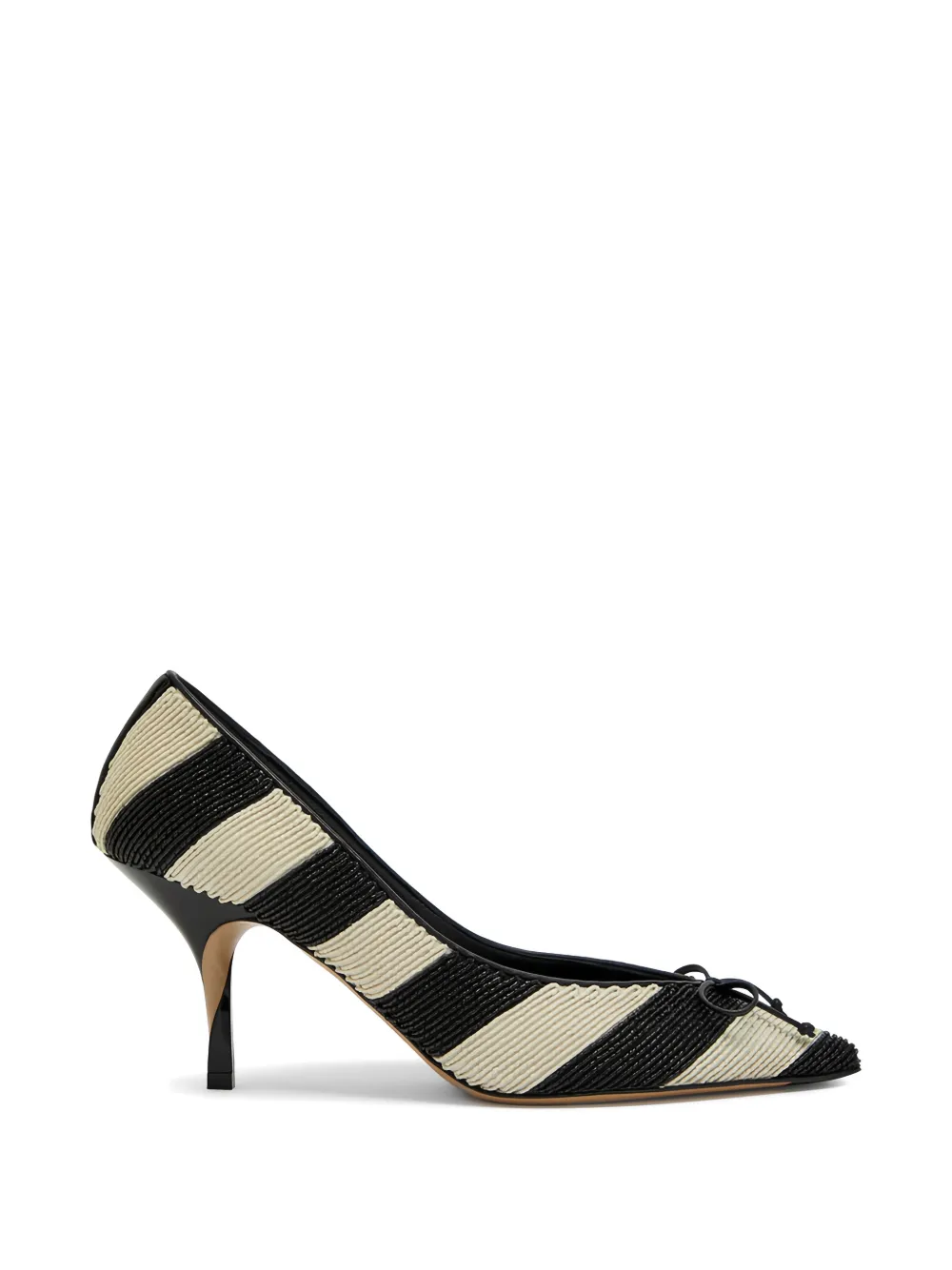 Jacquemus striped bow pumps Zwart