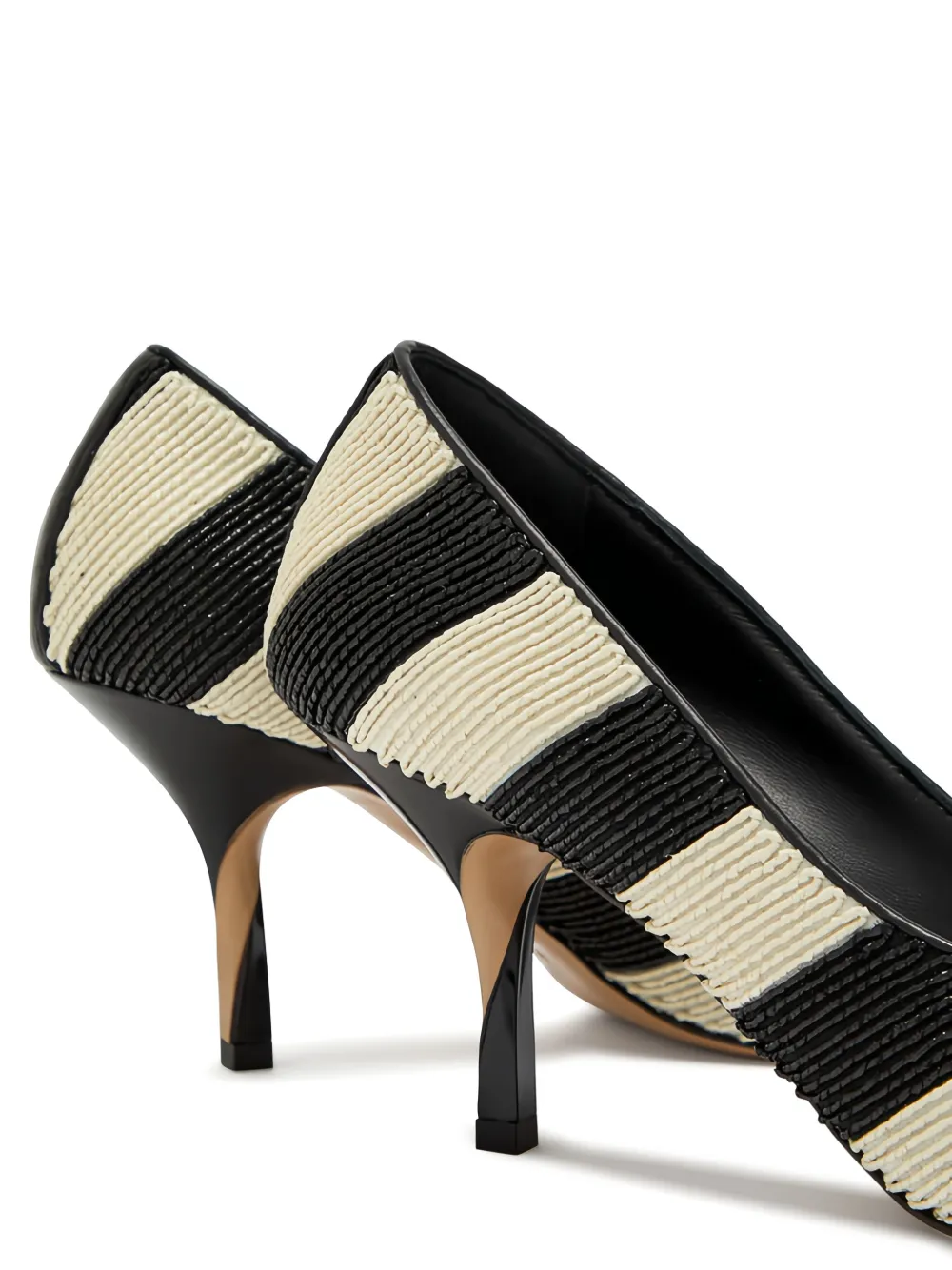 striped bow pumps