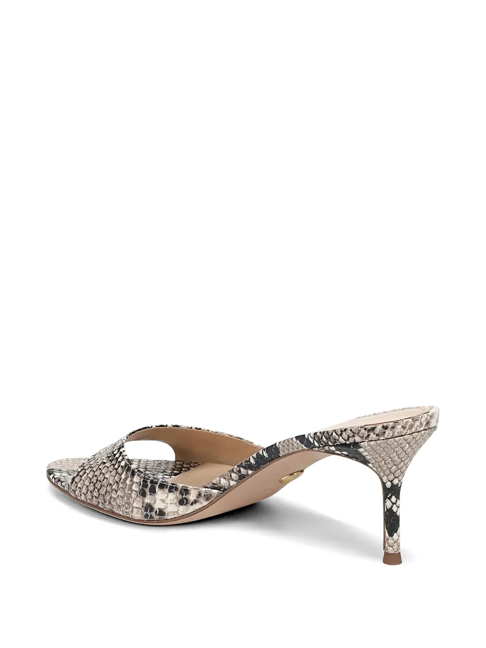 Veronica Beard snake print sandals Beige