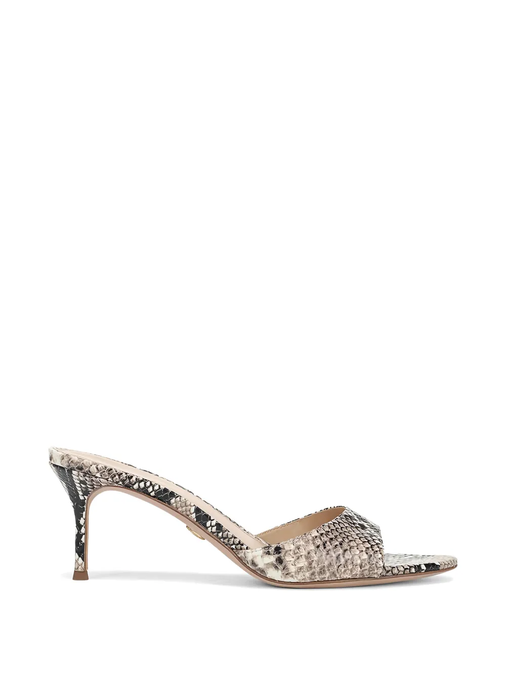 Veronica Beard snake print sandals Beige
