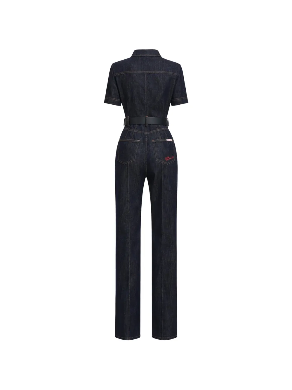  Self-portrait Belted Jumpsuit - Blue 