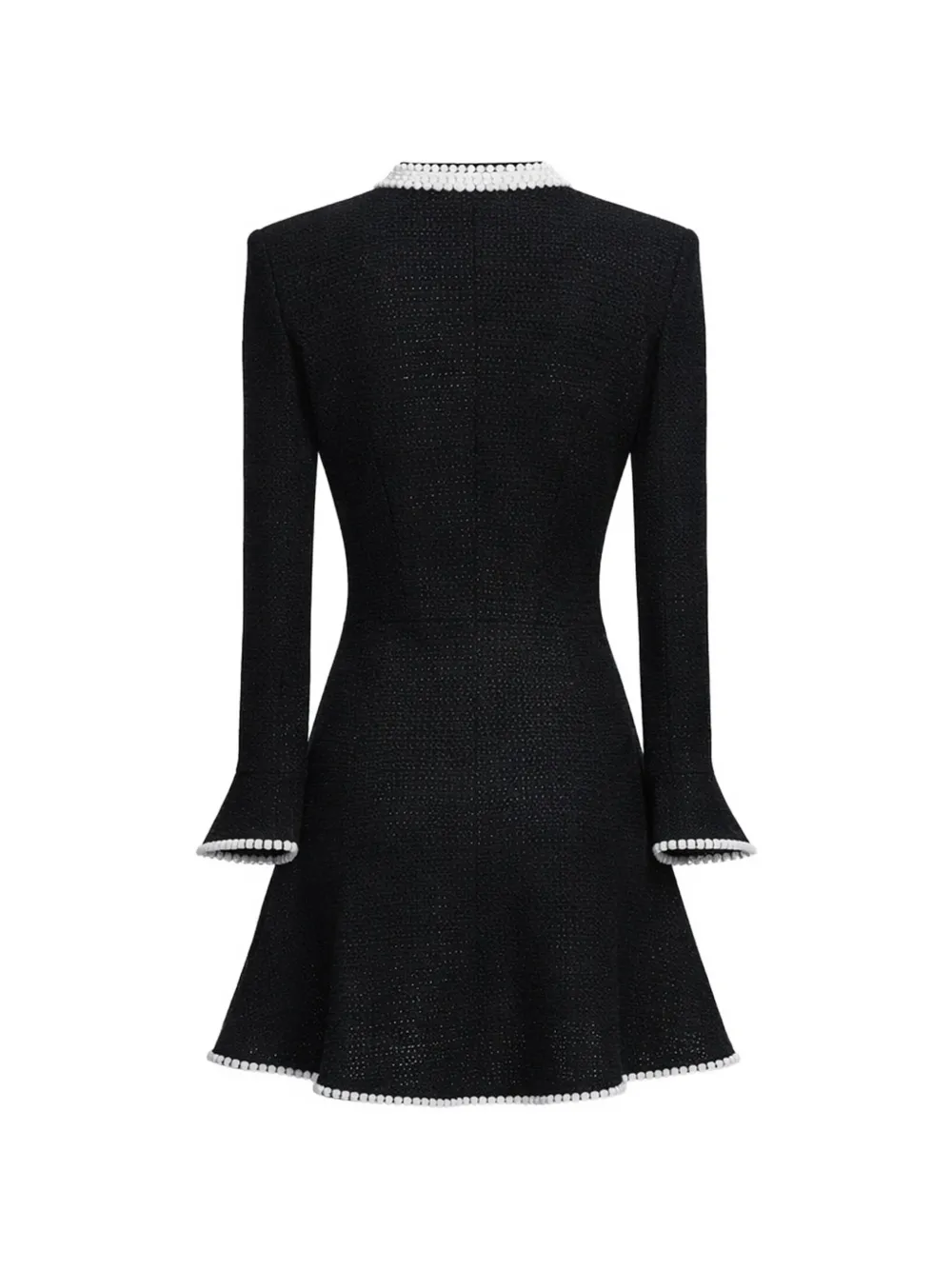  Self-portrait Knitted A-line Mini Dress - Black 