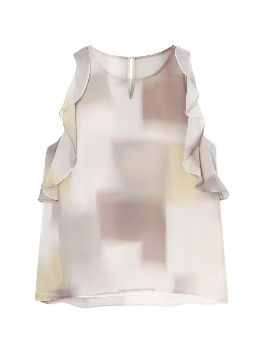  Armani Exchange Ruffled Blouse - Neutrals 